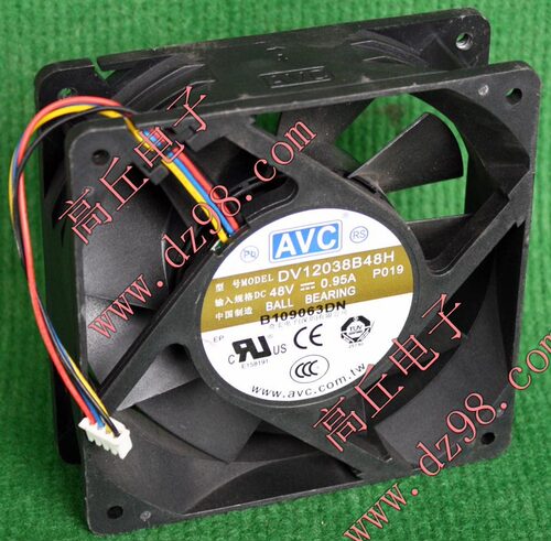 AVC DV1238B48H 48V 0.95A 滚珠轴承风扇 9风叶强力大风量