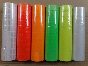 MX6600彩色打价纸双排机标签纸价格签打印纸打码纸标签贴10卷包邮