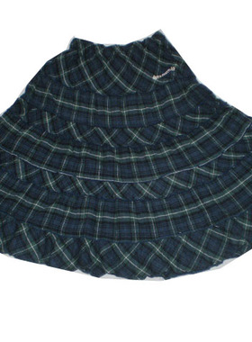 PO* PONETT*兰色和红色格子蛋糕裙140/150/160