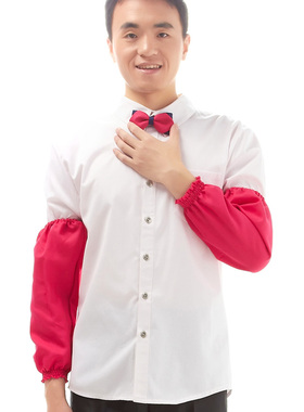 七之莲男士酒吧餐厅超市咖啡厅服务员工作护袖70959长款多色袖套