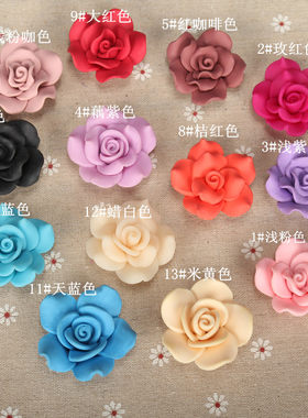 古风软陶花朵diy手机壳装饰材料