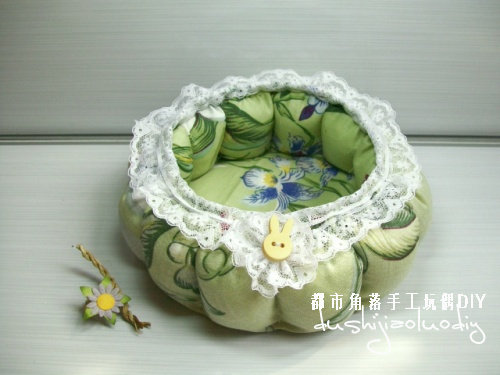 美丽蕾丝南瓜篮子手工布艺diy材料包收纳清新森林系 生日礼品女生