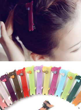 Angelrena 韩国进口发饰 正品 长颈鹿边夹发夹鸭嘴夹刘海夹F2