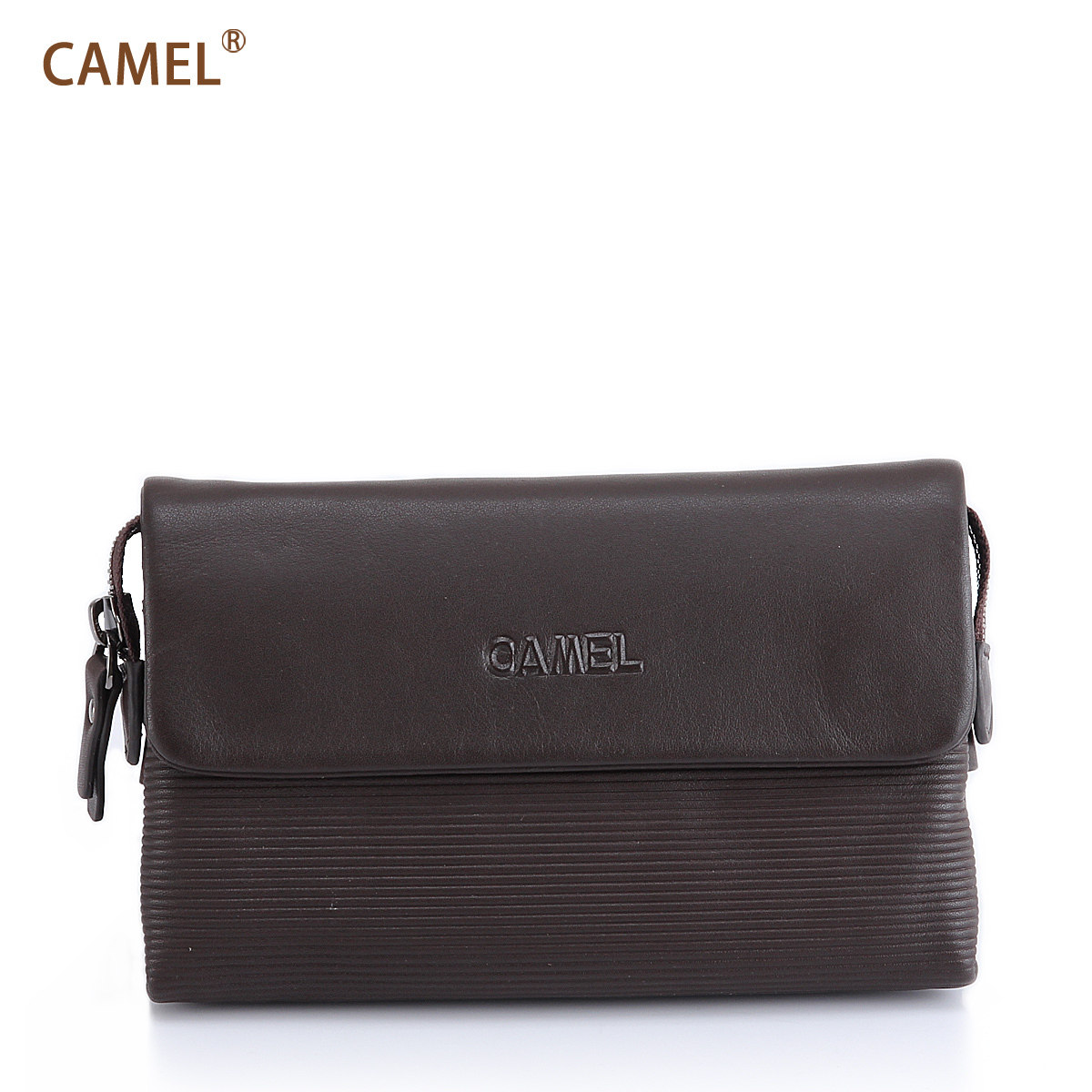 【非卖品】Camel 商务 真软 牛皮 拉链 男士 手拿包 MT