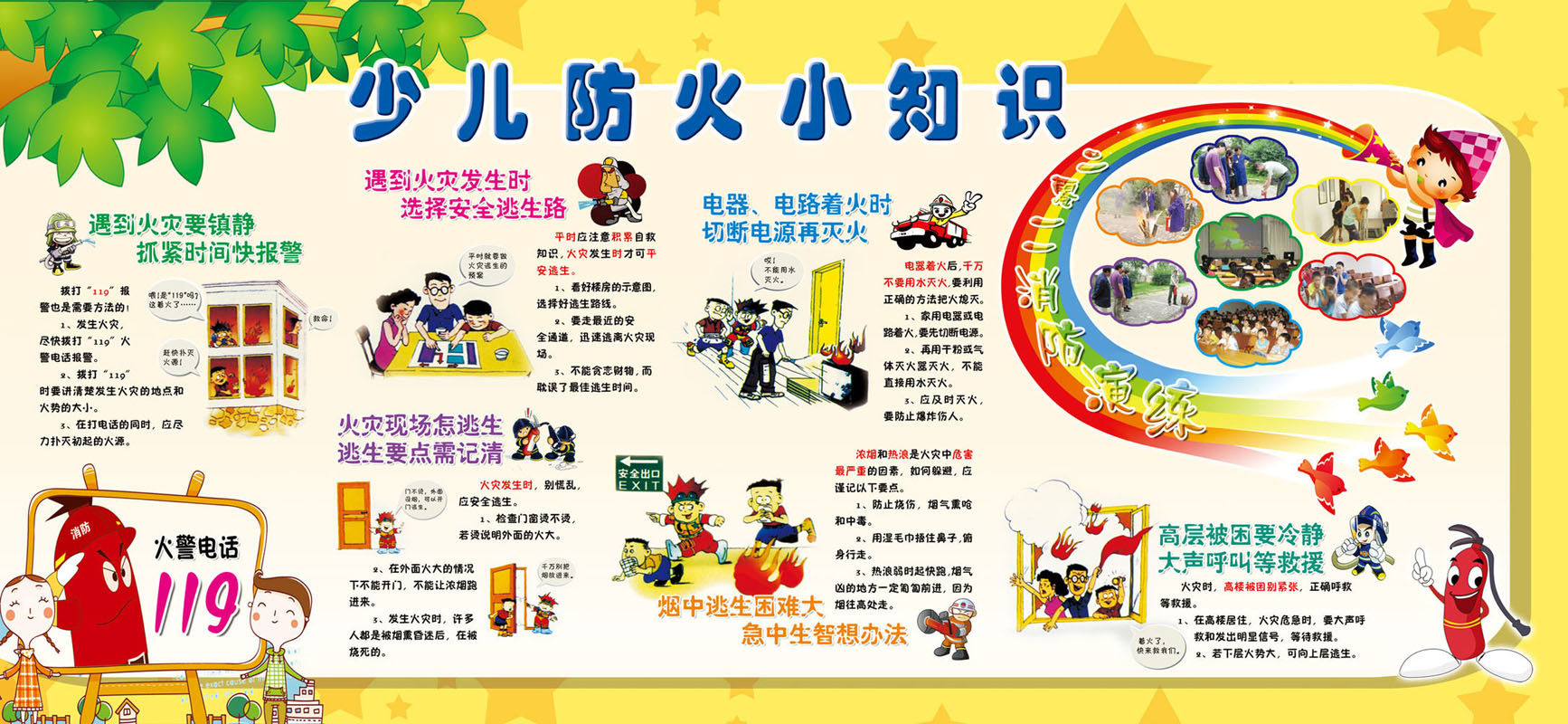 644海报印制海报展板素材537少儿防火小知识 副本