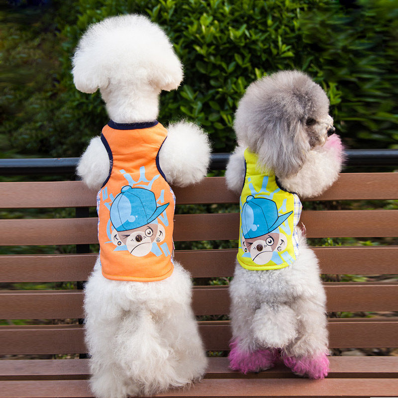 Dogs clothes Cotton pet vest Golden Delicious baby Spring and summer clothing Teddy Bichon VIP Clothes & Accessoriesin the Pet/Pet food and supplies , Pet apparel and accessories , Pet clothing/Raincoat  category - from Buy2taobao.com to provide professional Taobao agent buy service