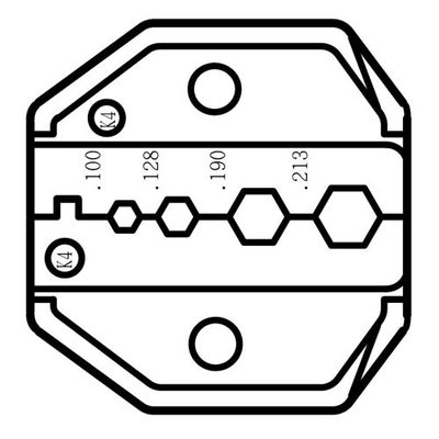 RG58/174光纤接头六角型压线钳口模 .100/.128/.190/.213