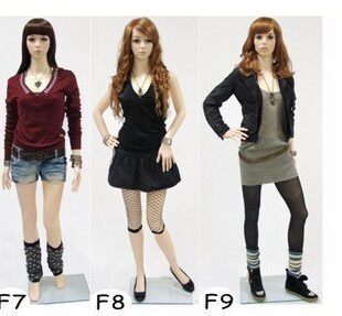 高档PE塑料模特 女模特全身模特道具 婚纱服装模特送假发送底座