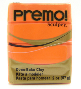美国进口Sculpey Premo 模型手办软陶粘土（橙色） PE02-5033