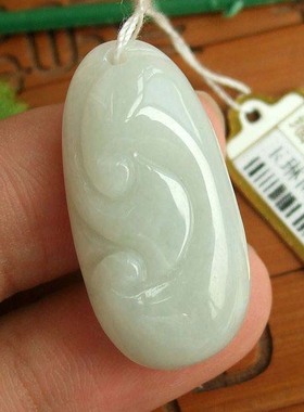 86803玉琳阁 实物拍图 进口缅甸玉 天然翡翠A货 事事如意吊坠