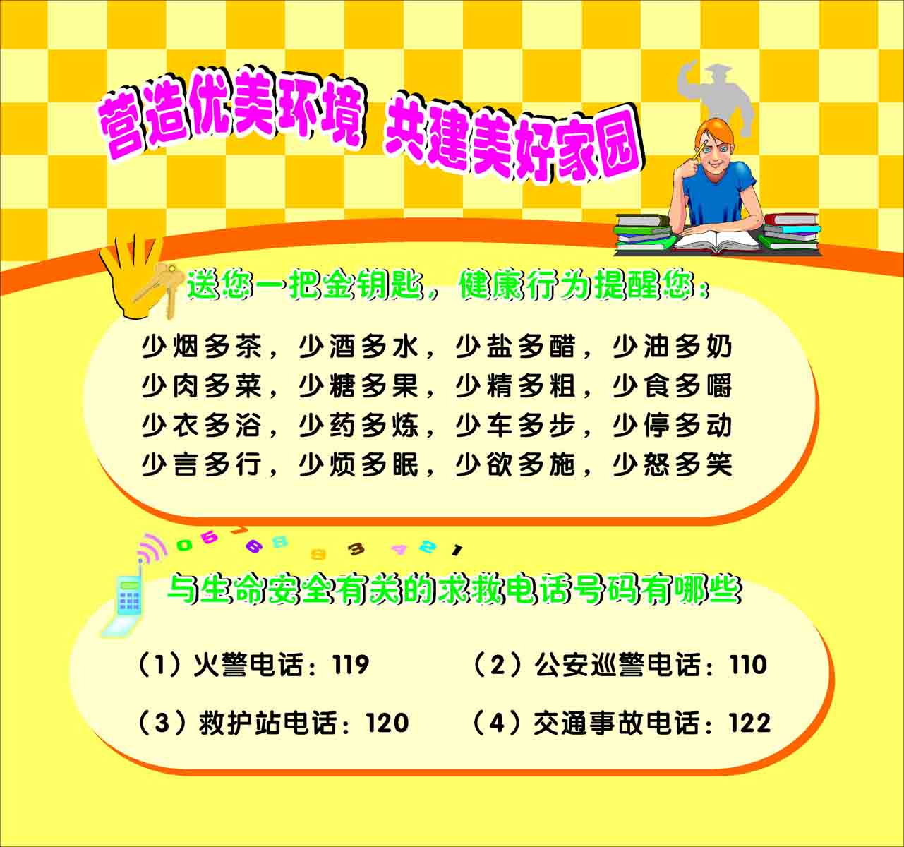 海报印制209海报展板素材(制作)3838营造优美环境 共建美好家园