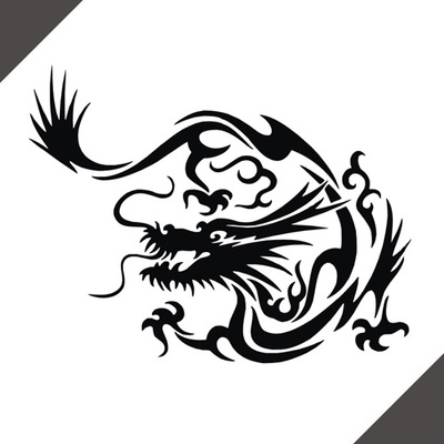 龙图腾汽车反光贴纸镂空