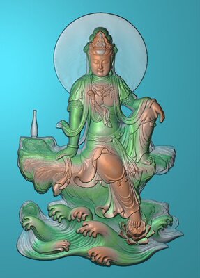 精雕图 浮雕图 灰度图 电脑雕刻图 JDP文件 岩石观音