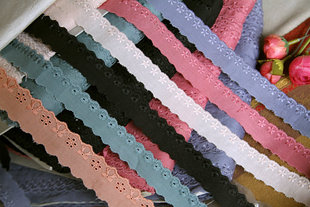 109D特价  进口 6色入高支棉布棉线绣小花边2公分宽 2~3.2元1米