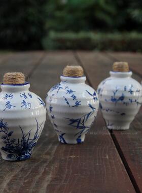 青花瓷客厅摆件花盆陶瓷广东潮州