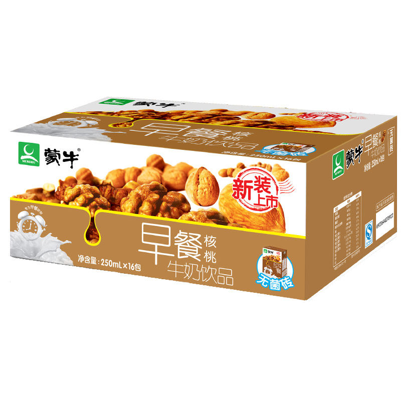 蒙牛 早餐奶核桃口味 250ml×16盒 富含多种营养元素使用感如何?