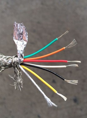 6芯26AWG屏蔽线ROHS CABLE OXYGEN-FREE COPPER镀锡纯铜耐折柔软