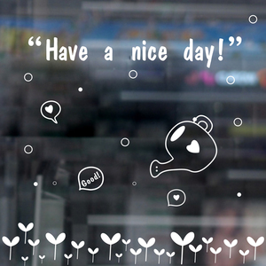 小花墙贴纸客厅卧室幼儿园玄关通道走廊店铺玻璃橱窗背景装饰贴画