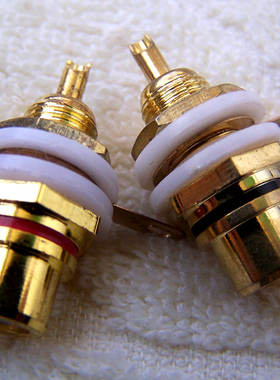 莲花插座 100%纯铜台湾进口镀真金 功放RCA座 信号座)1个价