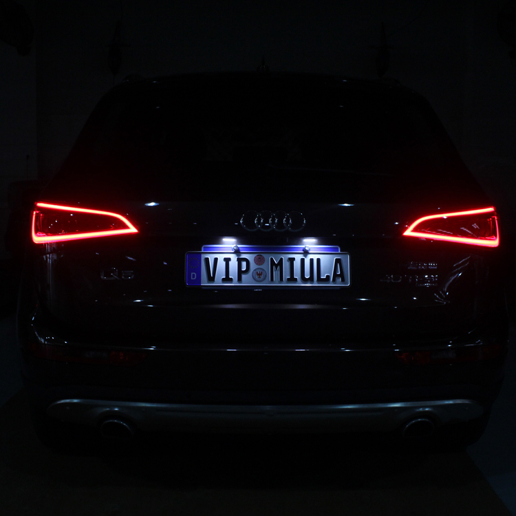 专用于奥迪新A3/A4L/A5/S5/新A6L/Q5/A7 LED 7彩变色牌照灯