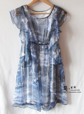 水墨画仙仙连衣裙 包邮