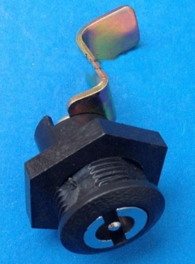 GCK黑色GCS圆柱锁 GCK通信柜门锁 AE想门锁一字转舌圆锁铁皮柜锁