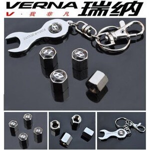 现代八代索纳塔 悦动 I30 IX35 瑞纳气门嘴盖 气门芯帽+扳手