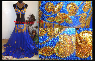 鸿舞衣 精绣 BL011 专业订做 迷醉蓝宝石 肚皮舞服装