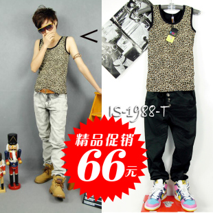 豹纹款 les束胸时尚 热推新款 外穿TT束胸背心 LeS.T