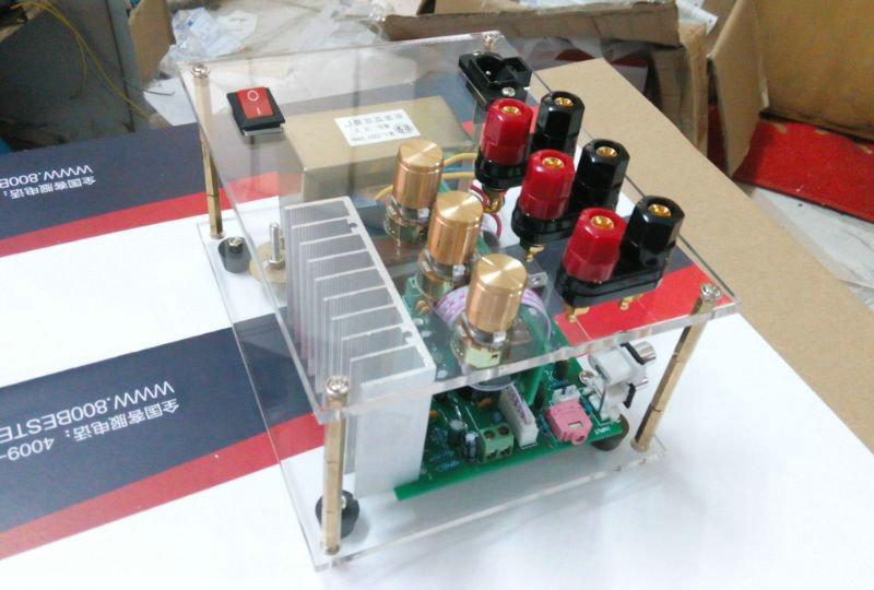 新款TDA2030A LM1875 2.1功放板机箱 透明亚克力机箱2030