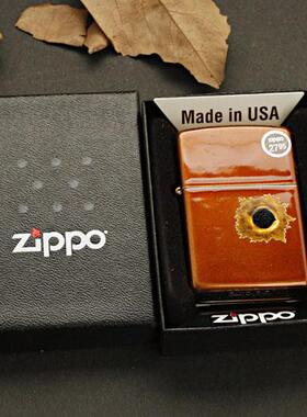 支持专柜验货 美国专柜正品 ZIPPO打火机 子弹孔/24717 假一赔十