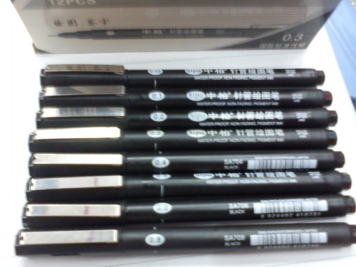 中柏针管笔 绘图笔 勾线笔 描线笔 0.05-0.8mm多规格可选保证正品图片