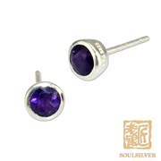 925 old silversmith and white fungus nails female simple sweet temperament hypoallergenic fashion Crystal earring earrings