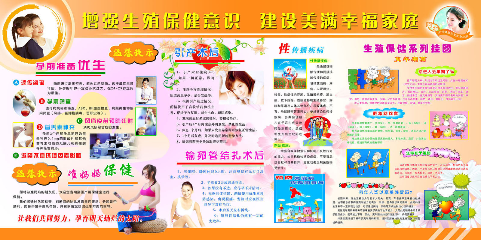 555海报印制展板537增强生殖保健意识建设美满幸福家庭 个性定制