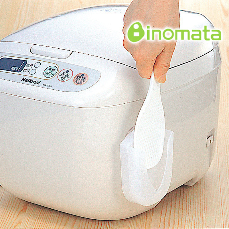 日本进口 不黏米饭的饭勺 带套饭勺 塑料饭铲 电饭煲专用 附吸盘