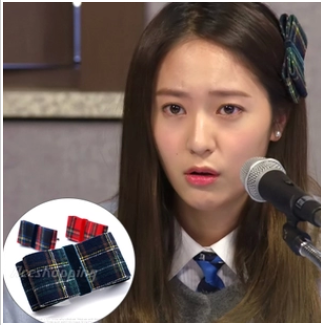 韩国发饰angelrena韩剧继承者们郑秀晶经典格子发夹