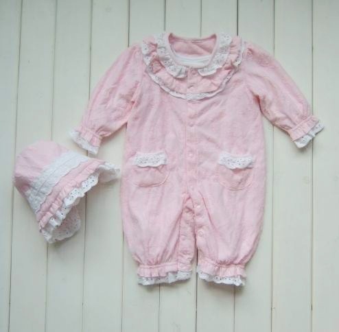2012新品春秋 新生兒衣服爬爬衣女寶寶連體衣百日禮服滿月禮服