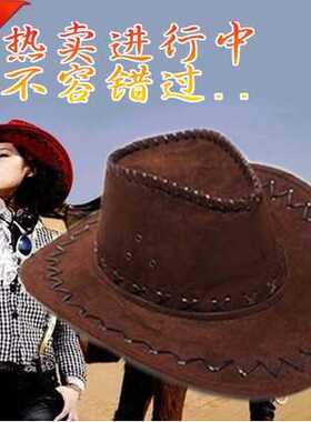 骑士帽马术帽男西部牛仔帽