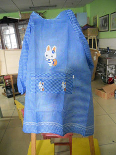 包邮成人围裙卡通可爱长袖韩版厨房罩衣反穿衣工作服