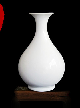 【天天特价】陶瓷器 花瓶 纯高白色瓷器花瓶 家居装饰品瓷器摆件