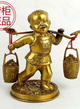 纯铜善财童子摆件特价包邮