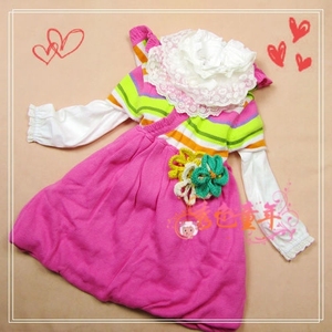 特价阳光娃娃秀水果糖半袖衣裙马夹毛衣9069女中小童灯笼裙衣