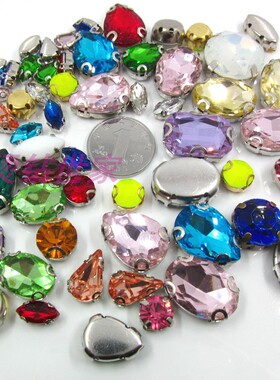 diy玻璃异形金属婚纱抓钻