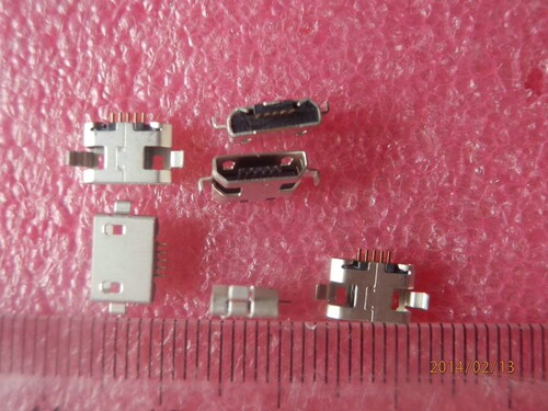 平板电脑尾插 Micro USB接口沉板1.0 麦克5P数据插口