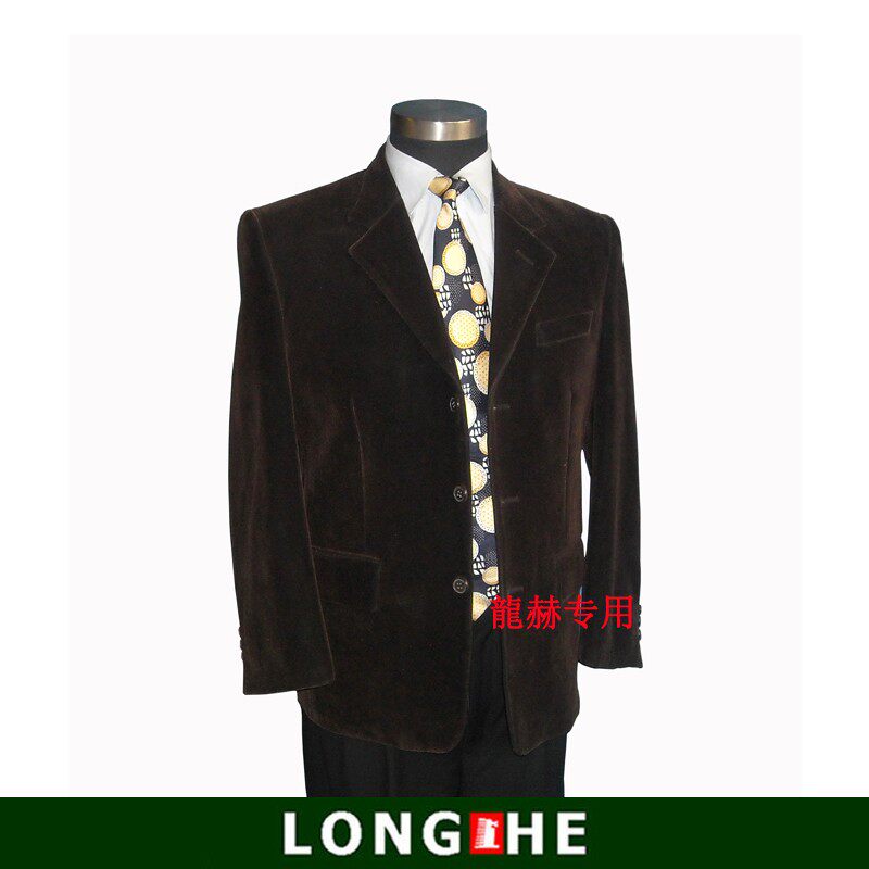 春秋款中年西服商务休闲单排三扣外套纯色深加厚上衣品牌折扣断码