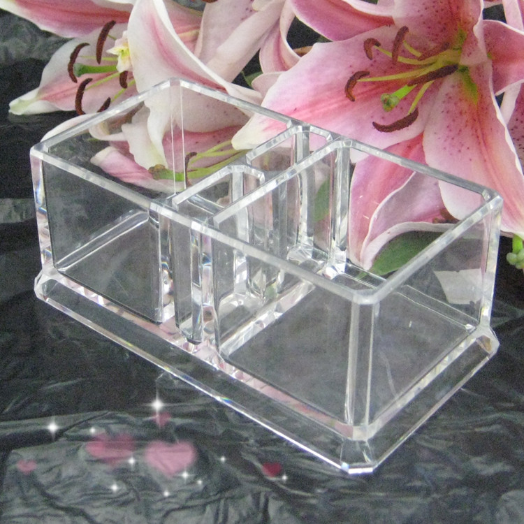 亚克力茶包格透明双格茶包格酒店客房桌面透明茶袋格物品收纳盒
