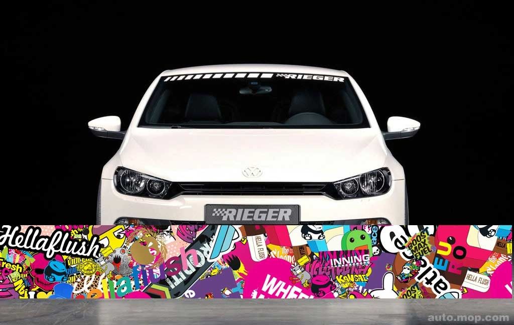 helflush实习汽车风挡个性风挡日本炫酷风格涂鸦改装风挡侧裙尾