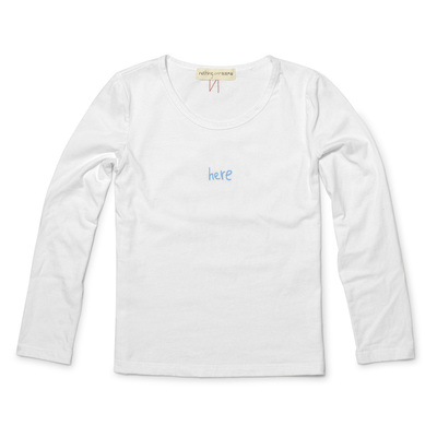 装修系列女款长袖T恤全棉白