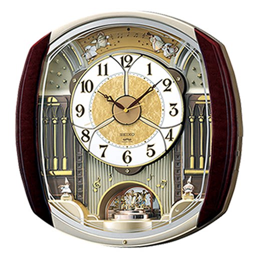 日本直邮代购精工SEIKO电波客厅居家音乐挂钟RE564H钟面可变换