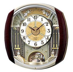 日本直邮代购精工SEIKO电波客厅居家音乐挂钟RE564H钟面可变换